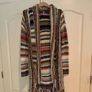 COPY - Free People Technicolor Fringe Cardigan